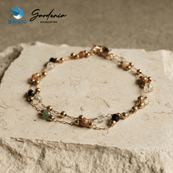 Gardenia梔子花女孩 幸運彩石手鍊