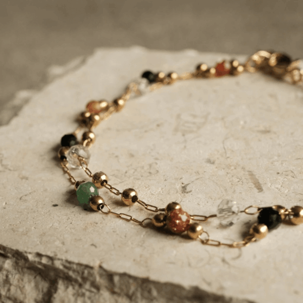 Gardenia梔子花女孩 幸運彩石手鍊