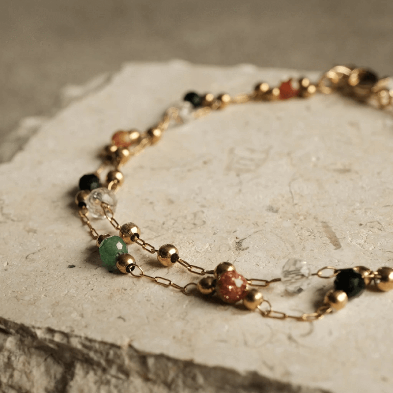 Gardenia梔子花女孩 幸運彩石手鍊