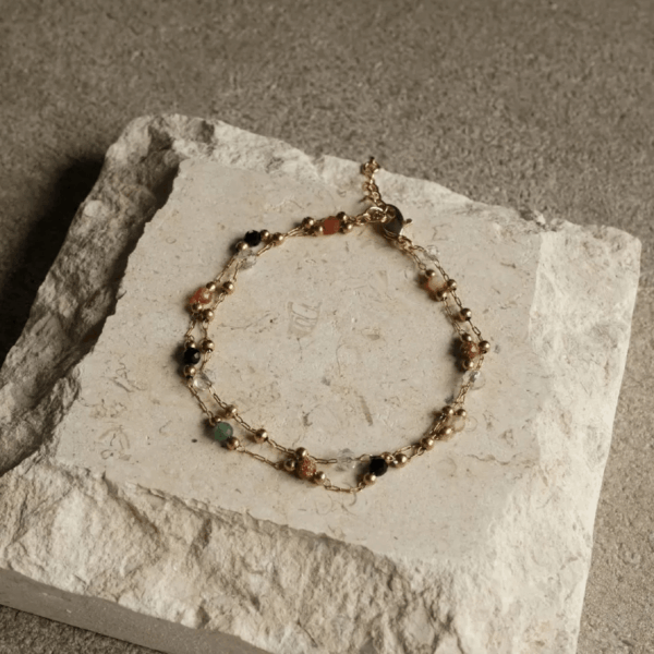 Gardenia梔子花女孩 幸運彩石手鍊