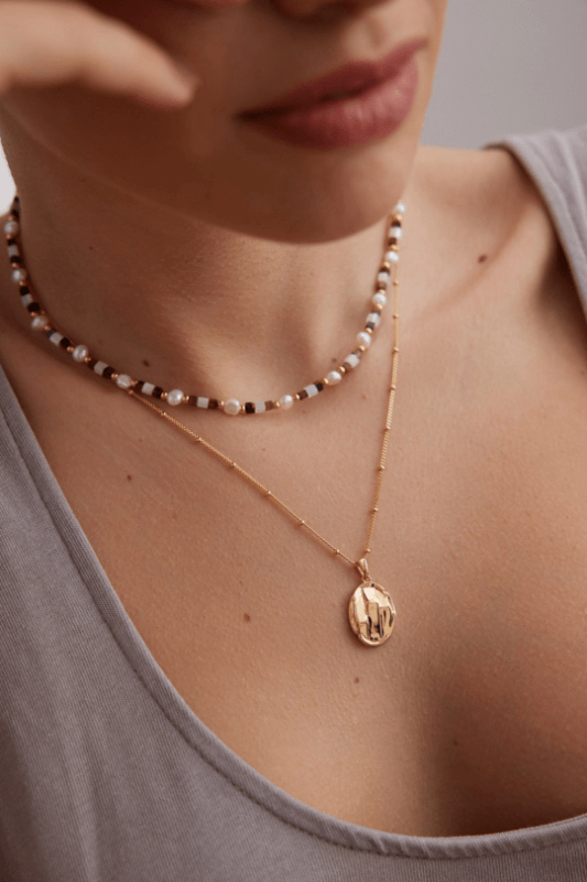 Esterella 熔岩簡約純銀吊墜項鍊